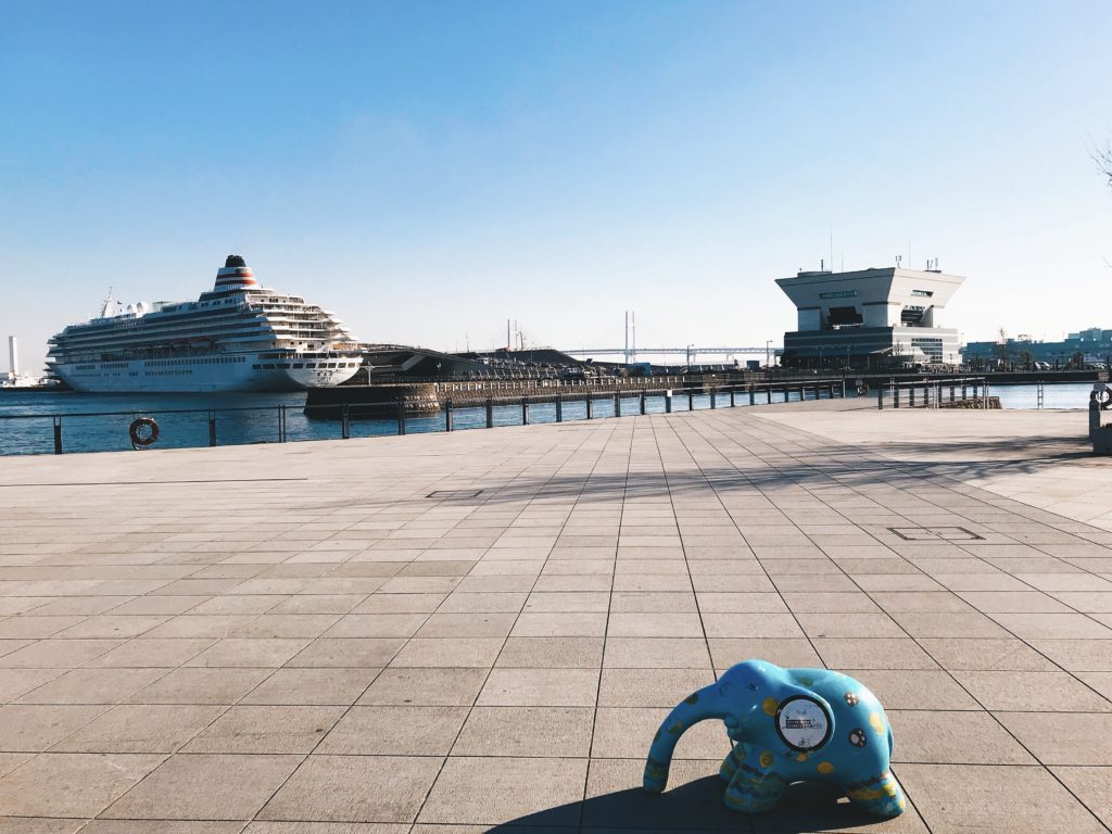 象の鼻パークから見える飛鳥Ⅱ