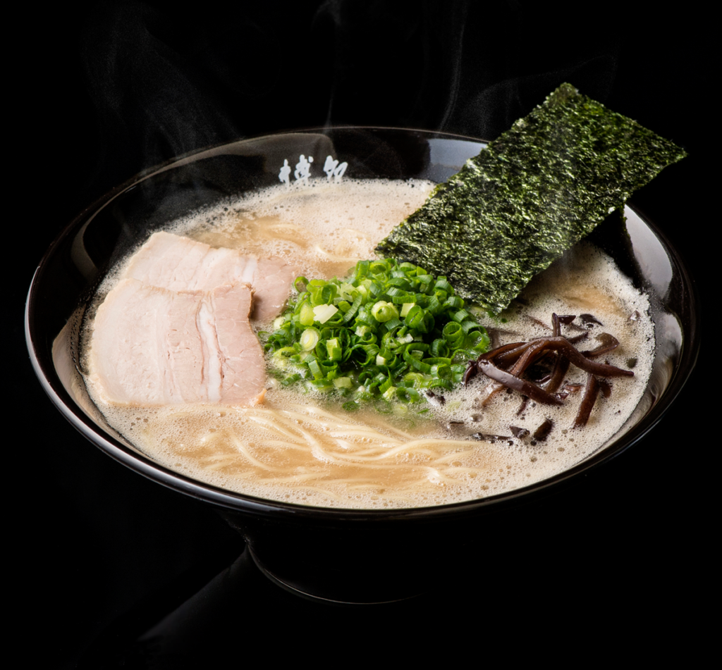 泡ぶくスープの豚骨カプチーノが名物の博多一双の博多ラーメン