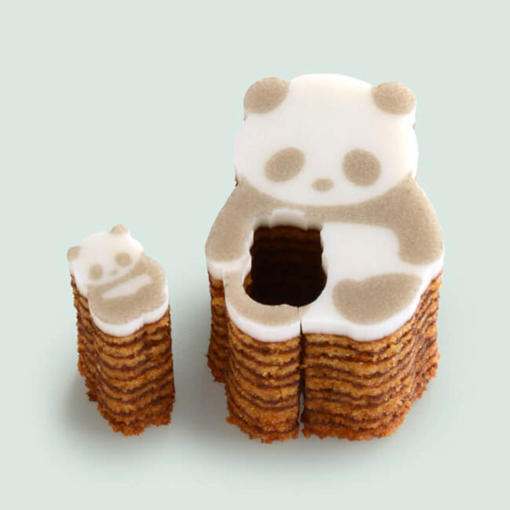 【銀座カタヌキヤ  パンダバウム】親子パンダバウムは親パンダと子パンダを型抜きできる