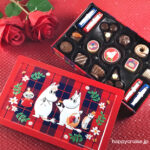 【ムーミン×メリーチョコレート バレンタイン2022】赤いタータンチェックのチョコ缶がかわいい〜♡