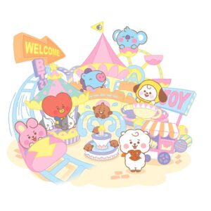 BT21 メリーランド限定　ぬいぐるみ7個セット RJ チミー　cooky bt21-merryland-main-300x300.jpg