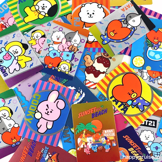 BTS【BT21メタルカードコレクション】キラキラ輝く両A面カードが全国発売！全32種フルコンプ♡