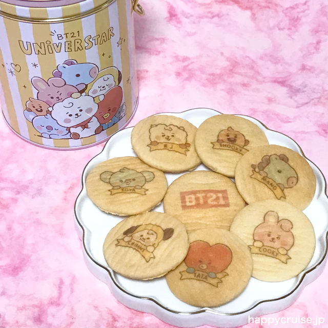 BTS【BT21クッキーキャニスター缶】シャンブル限定 お菓子