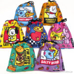 BTS【BT21きんちゃく】かわいいお菓子入り巾着がスーパーやコンビニで大人気!全7種フルコンプ♡