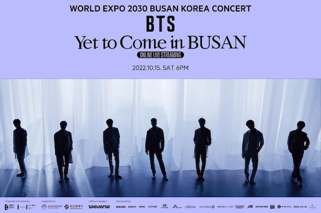 BTSの「2030釜山万博」誘致祈願コンサート、「BTS＜Yet to Come＞in Busan」