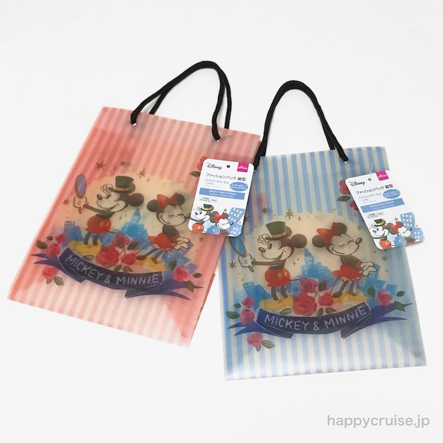 【ダイソー】Disney ミッキー＆ミニー ファッションバッグ 縦型