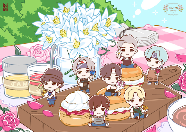 BTS【TinyTANカフェ】お花や緑が美しいフラワーガーデンカフェが東京・横浜・大阪・名古屋で開催！