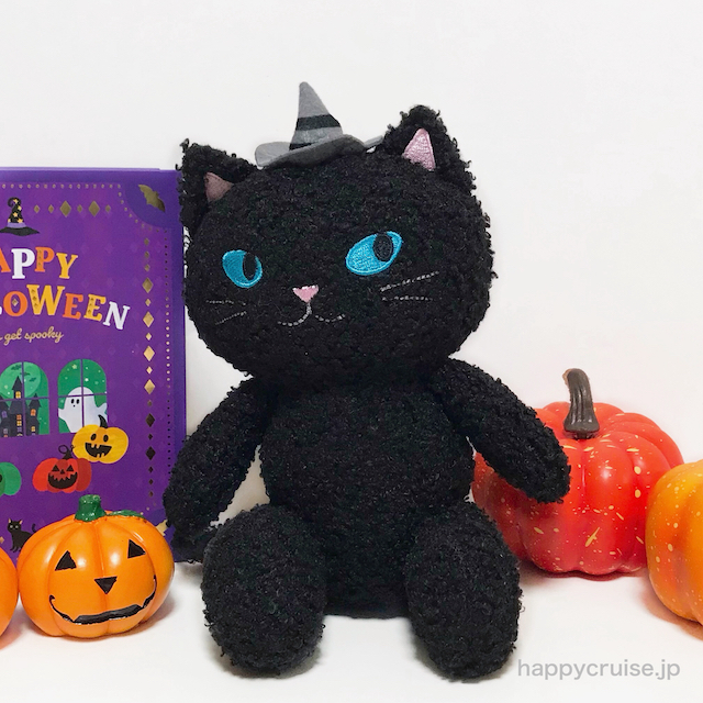 【カルディ】ハロウィンネコぬいぐるみ 黒猫ぬいぐるみ