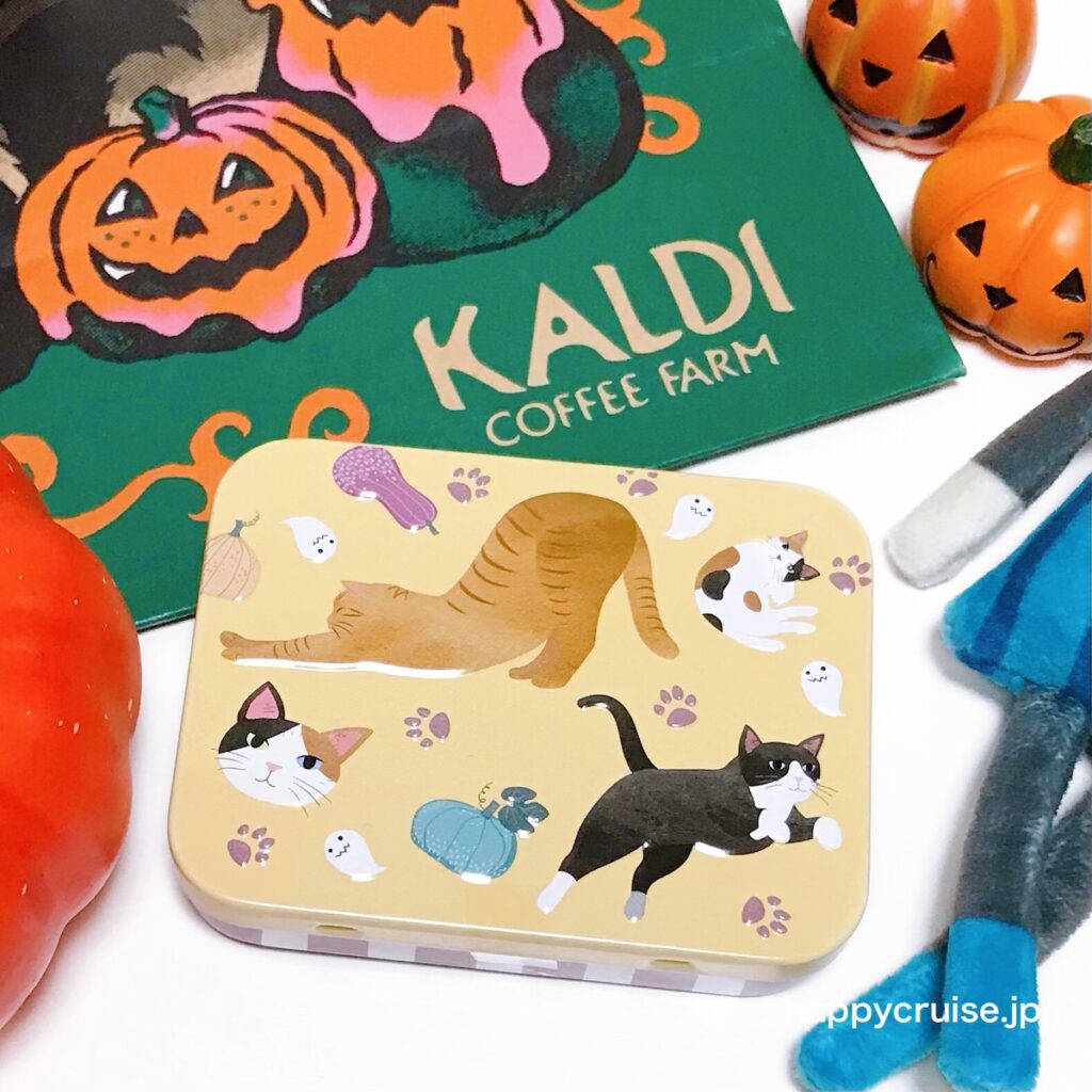 え！260円なの!?【カルディ】キャンディ入り『ハロウィンネコミニ缶』がめっちゃ可愛い〜♡