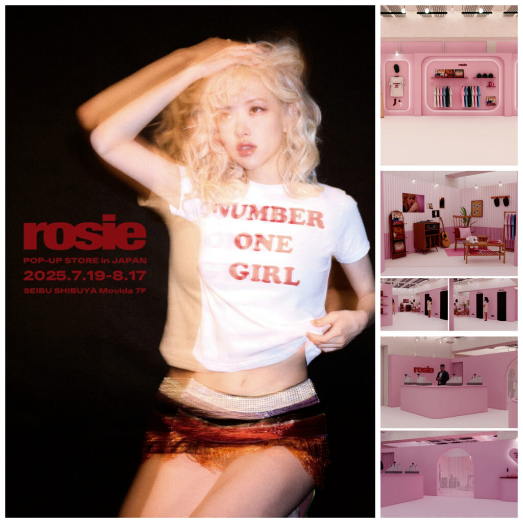 【BLACKPINK ロゼ】渋谷モヴィーダでrosie POP-UP STORE期間限定オープン！ファン必見の限定グッズも登場♡