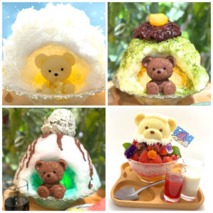 【くまちゃん温泉】の“かまくらかき氷”が可愛すぎる〜♡抹茶あずき＆チョコミントが仲間入り！