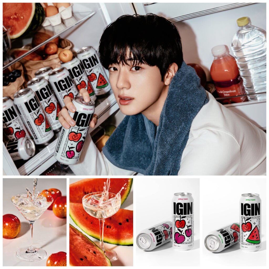 【IGIN（アイギン）】BTS・JINと楽しむ日本初の缶チューハイ♡ローソンで8月26日(火)から先行発売！