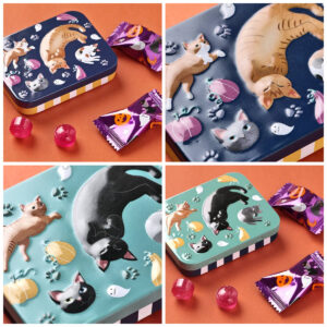 え！302円なの!?【カルディ】キャンディ入り！ハロウィンネコミニ缶が激かわでしょ♡