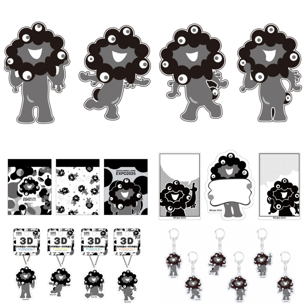 大阪・関西万博【黒ミャクミャク】アクキー・メモ帳・付箋まで♪ 新作グッズが大豊作！争奪戦の予感♡