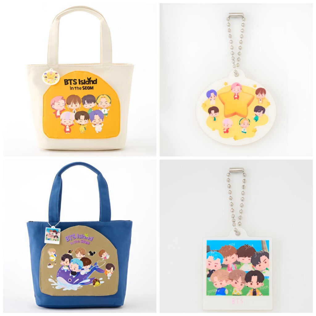 しまむら【BTS インザソム】ARMY歓喜のアクキー付きトート♡ホワイト＆ネイビーがめっちゃ可愛い〜♡