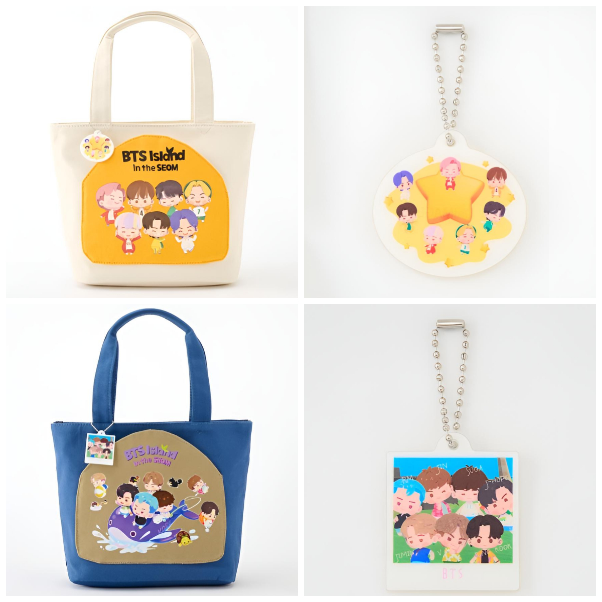 しまむら【BTS インザソム】ARMY歓喜のアクキー付きトート♡ホワイト＆ネイビーがめっちゃ可愛い〜♡