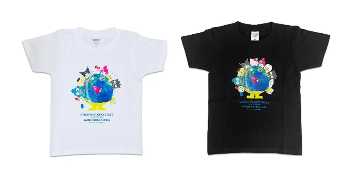 【トゥンクトゥンク×サンリオキャラクターズ】Tシャツ 白/黒 こども(110cm・130cm) 4,180円(税込)