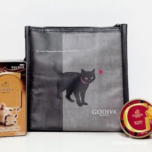 イオンで発見【ゴディバのアイス福袋】かわいい黒猫柄の保冷ポーチ付き！今なら200WAONPOINTついてくる〜♡
