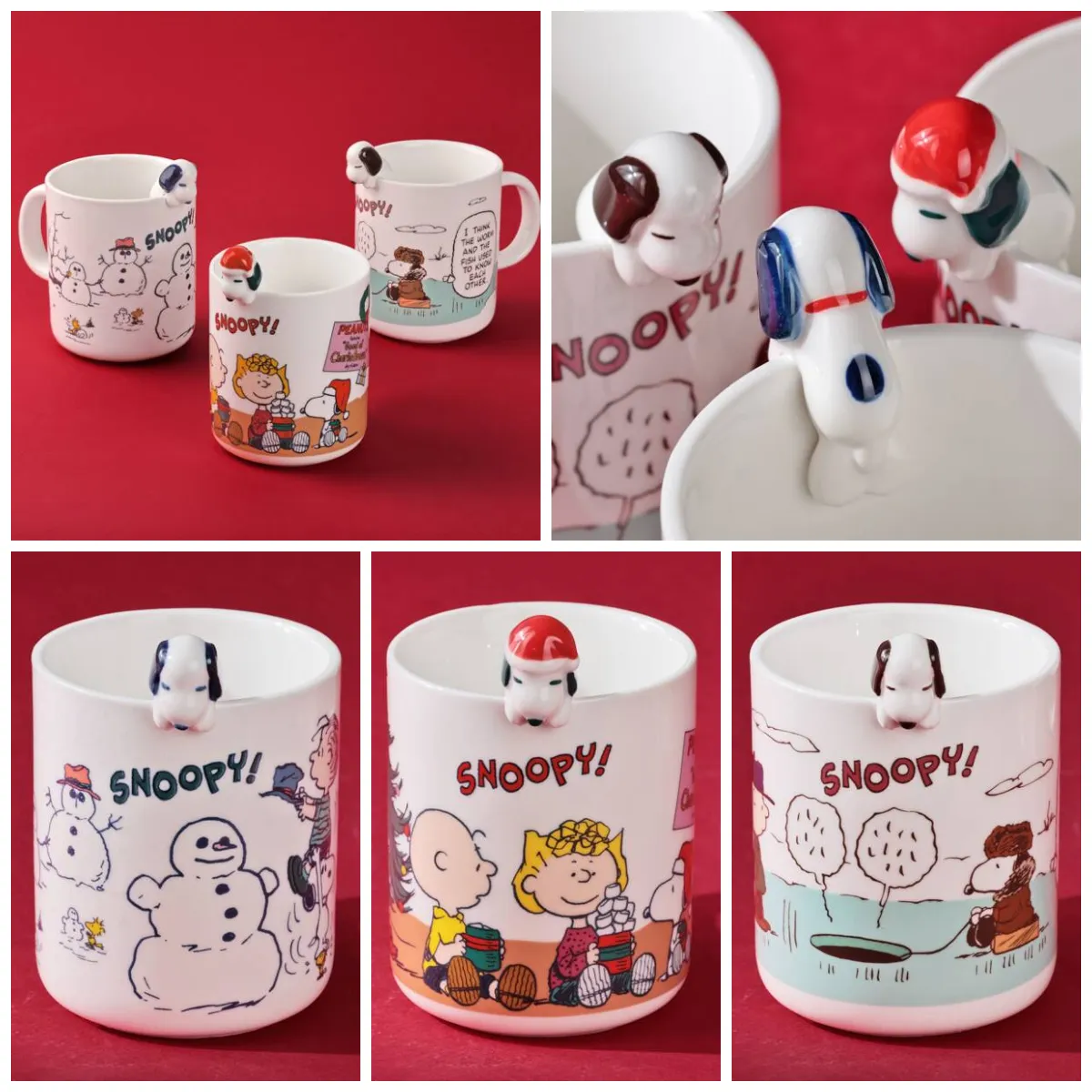【カルディ】ひょっこりスヌーピーの陶器マグカップがめっちゃ可愛い〜♡選べる3柄でクリスマス気分♪