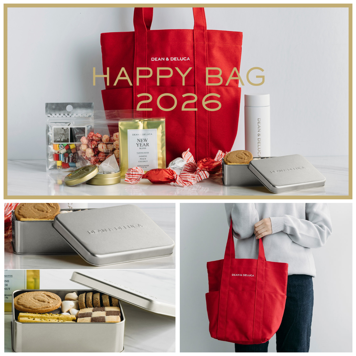 再販きたーっ♡【ディーン&デルーカ福袋2026】オンラインで抽選販売スタート!追加販売分はクッキー缶がシルバーに♪