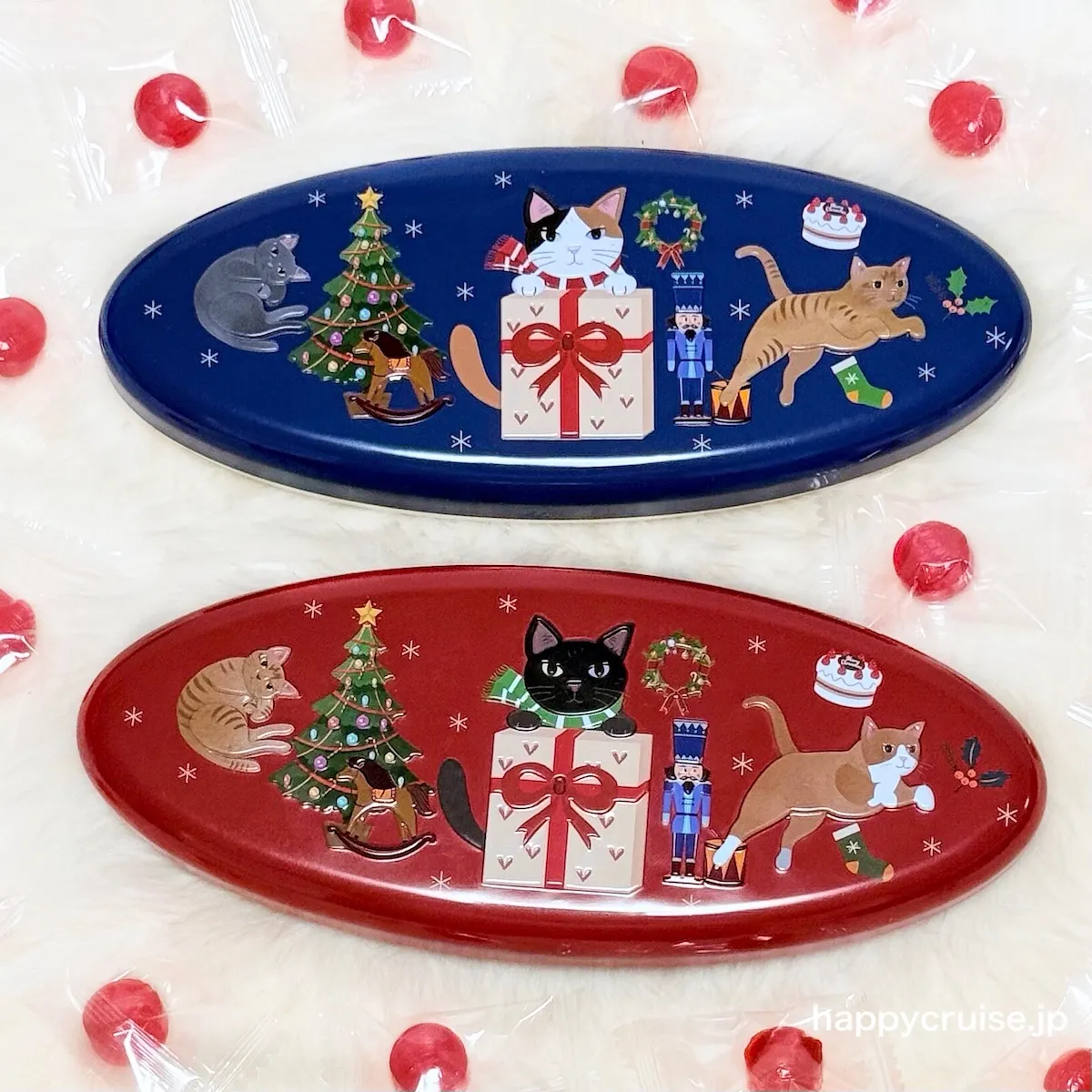 450円なの!?【カルディ】キャンディ入り!クリスマス柄のネコオーバル缶がめっちゃ可愛い〜♡