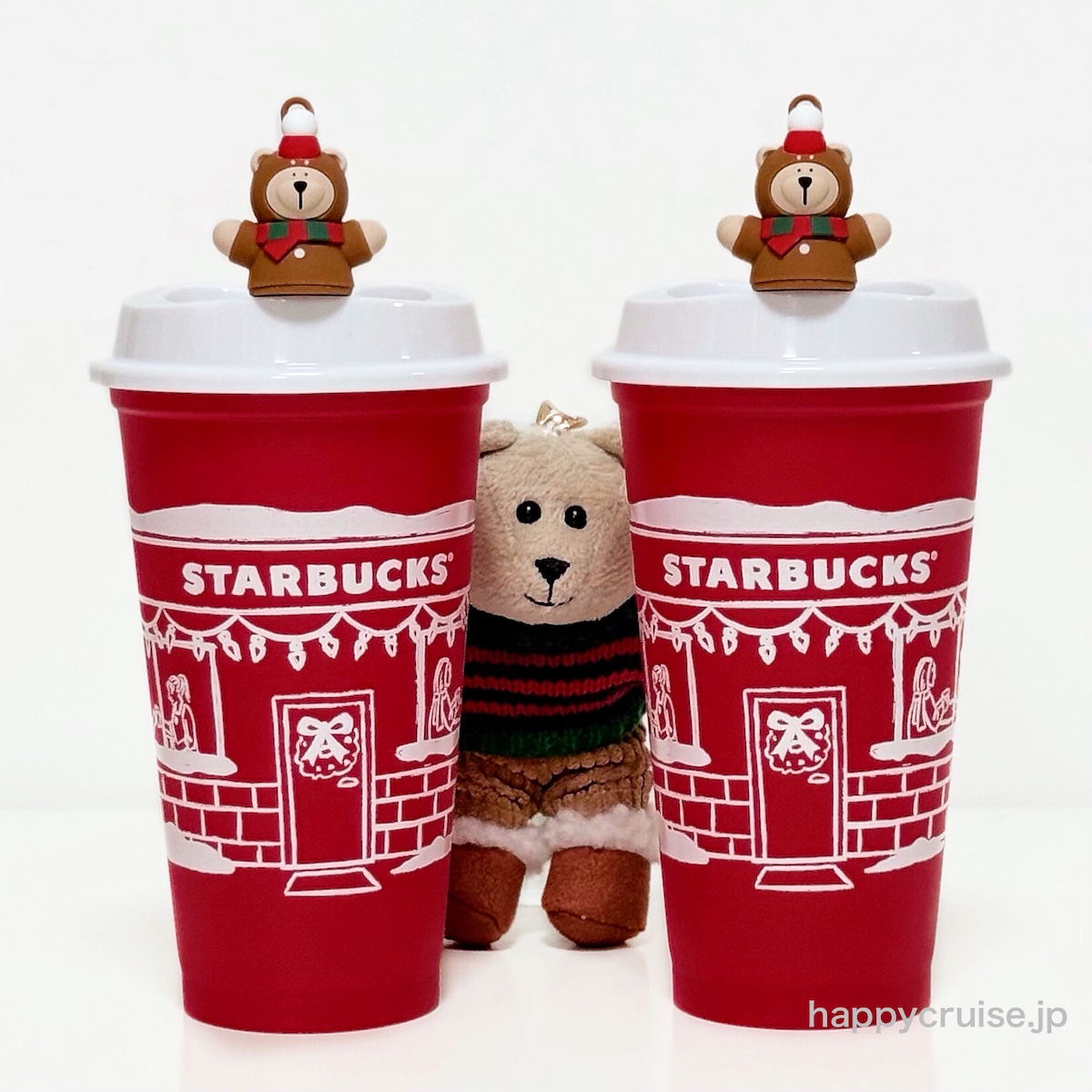 【スタバ クリスマス2025】ホリデーリユーザブルカップ&ベアリスタキャップが可愛すぎでしょ♡