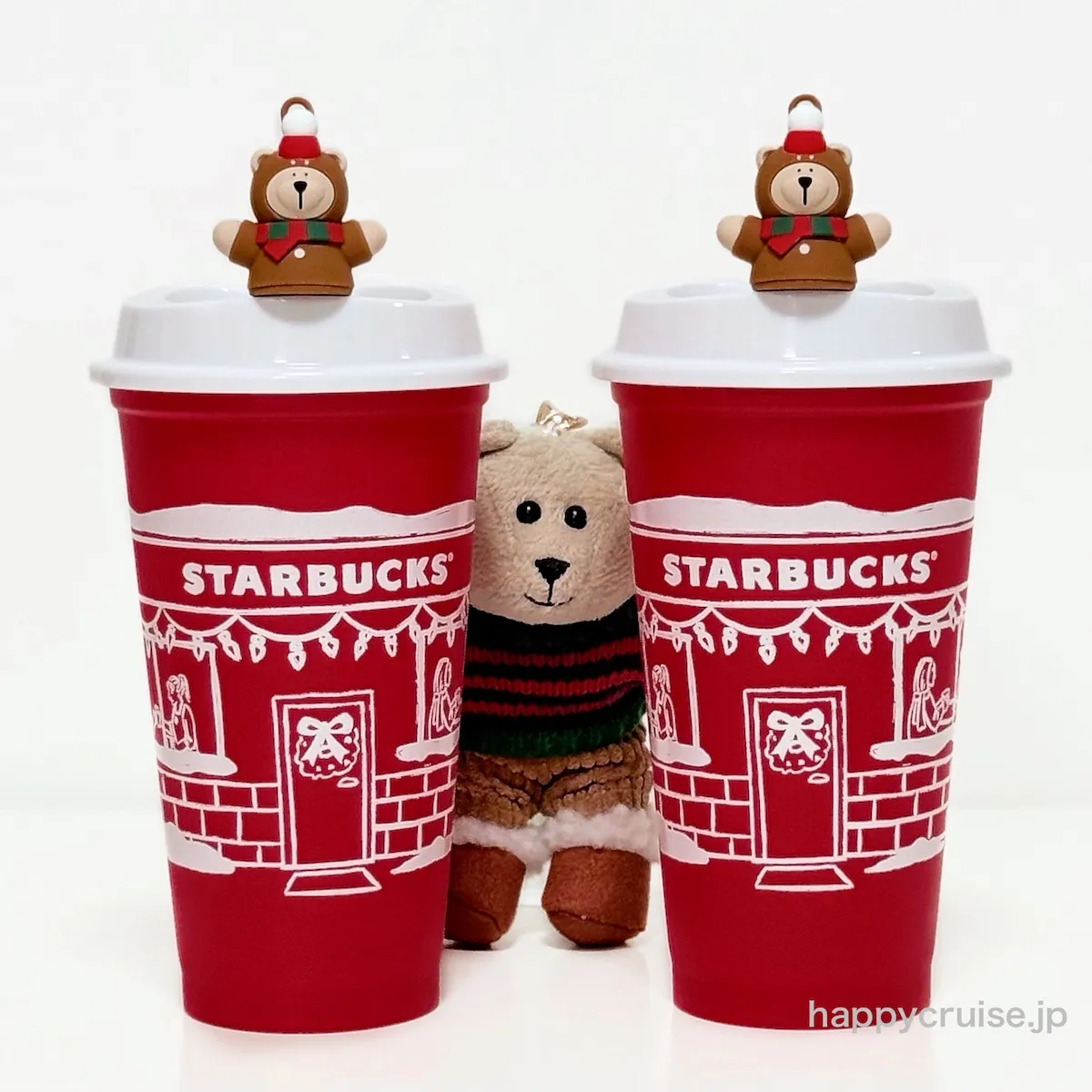 【スタバ クリスマス2025】ホリデーリユーザブルカップ&ベアリスタキャップが可愛すぎでしょ♡