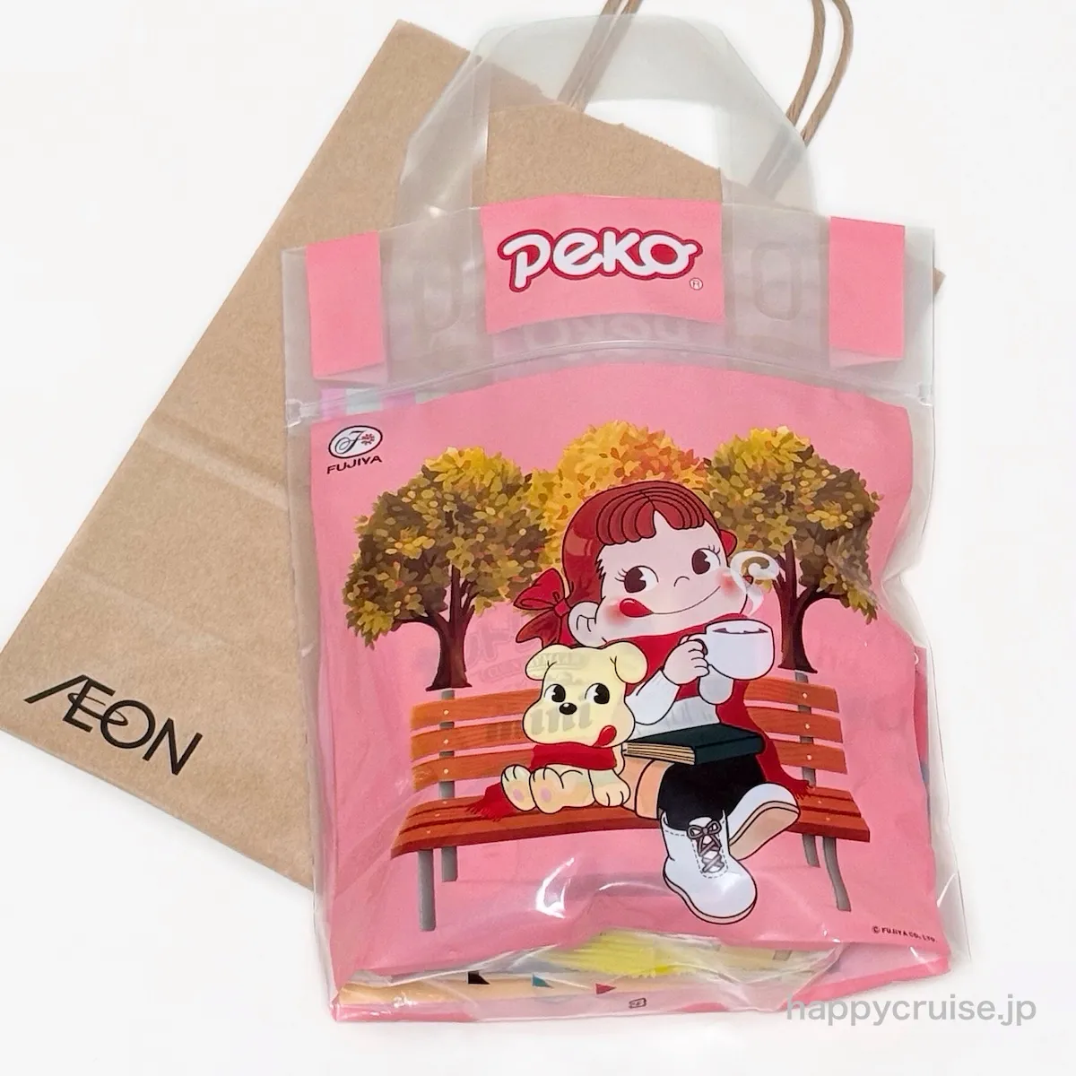 イオンで発見!【ペコちゃん福袋2025】不二家ペコちゃんおやつバッグ