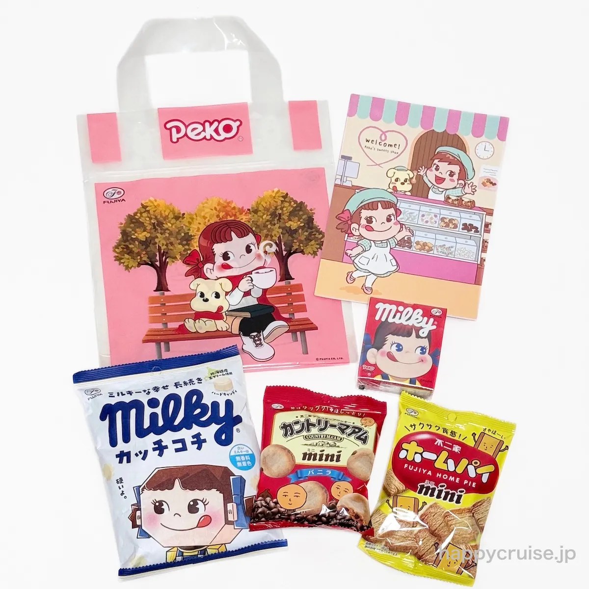 イオンで発見!【ペコちゃん福袋2025】不二家ペコちゃんおやつバッグ