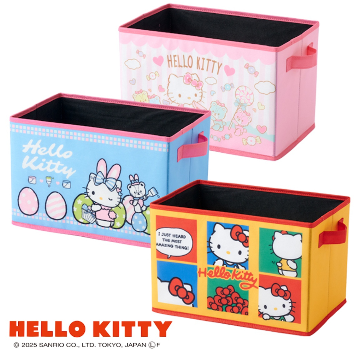これ全部で1000円！【しまむら福袋2026】「サンリオキャラクターズ収納ボックス3点セット」が破格すぎでしょ♡