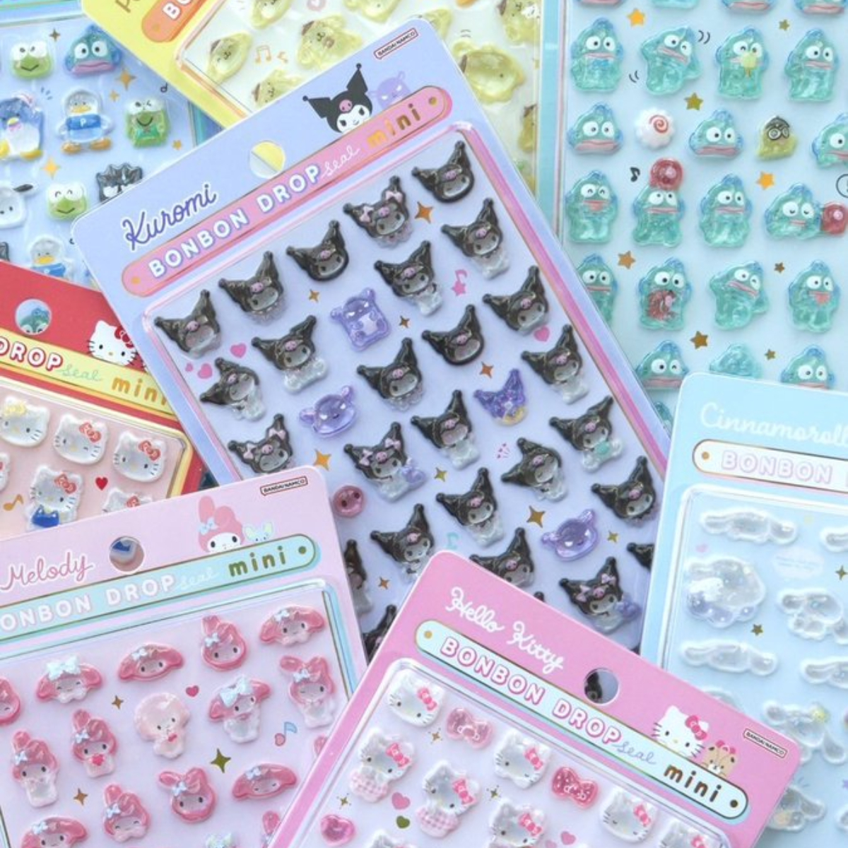 【ボンボンドロップシール】サンリオキャラクターズのミニサイズ(全8種)が2026年1月発売!公式オンラインストアは抽選販売!