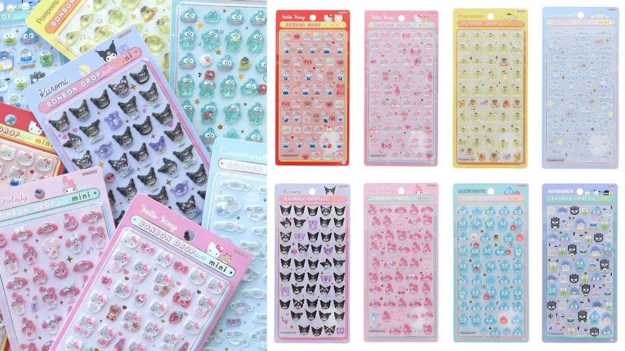 【ボンボンドロップシール】サンリオキャラクターズのミニサイズ(全8種)が2026年1月発売!公式オンラインストアは抽選販売!