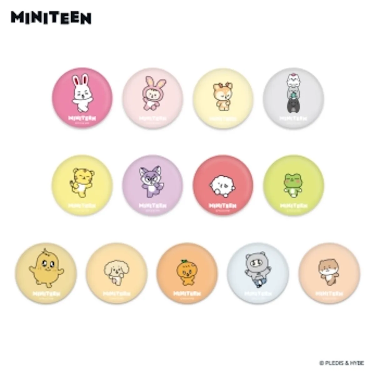 【SEVENTEEN(セブチ)】 MINITEEN CAN BADGE(缶バッジ) ¥1,050(税抜)