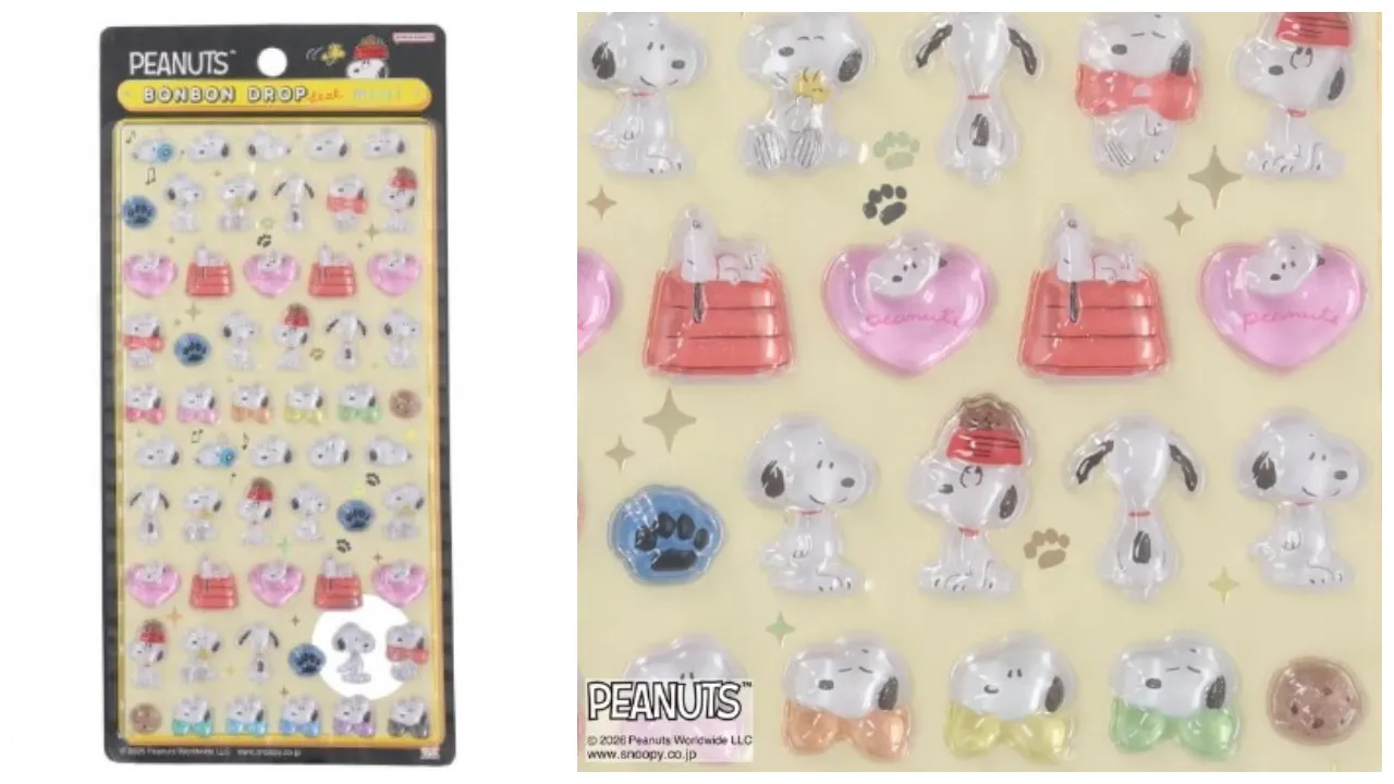 ボンボンドロップシールミニ スヌーピー(PEANUTS たくさん)500円(税込550円)
