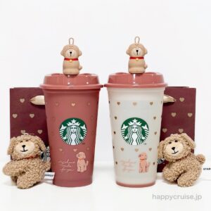 【スタバ バレンタイン2026】犬とハートが可愛すぎーーっ♡カラーチェンジング「リユーザブルカップ」争奪戦の大人気に！
