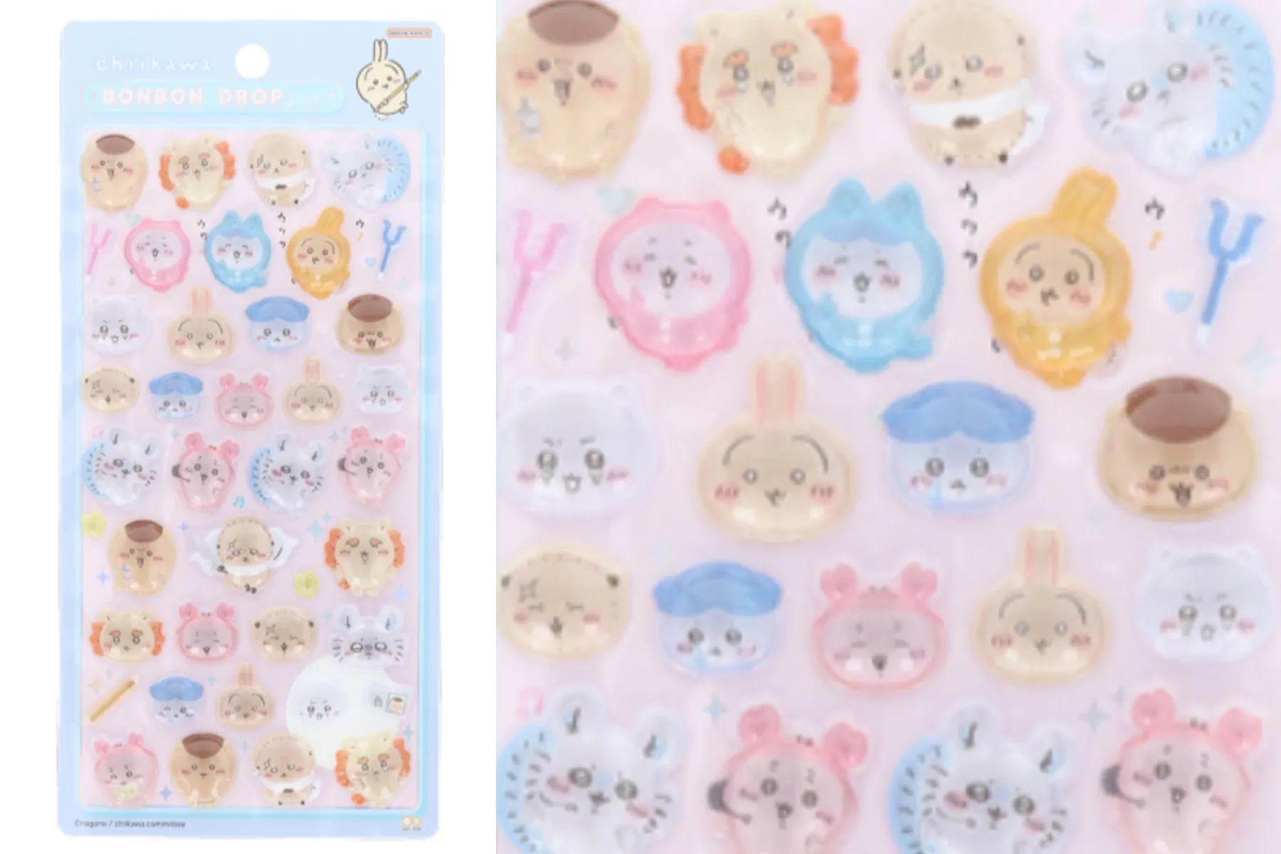 【ボンボンドロップシール】『ちいかわ 第2弾』みんな ポーズ