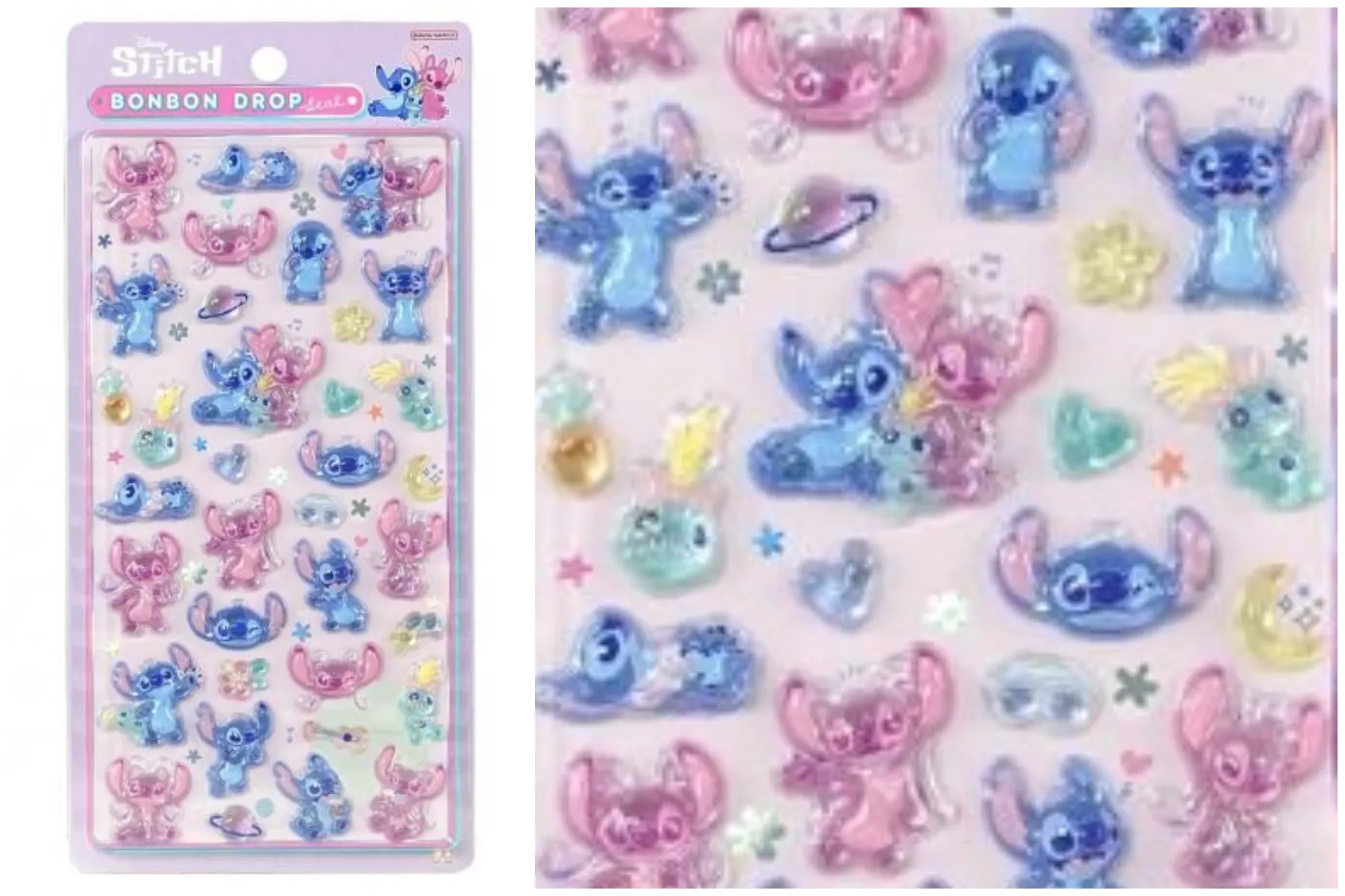 【ボンボンドロップシール】ディズニー第2弾「スティッチ&エンジェル」¥550(税込)