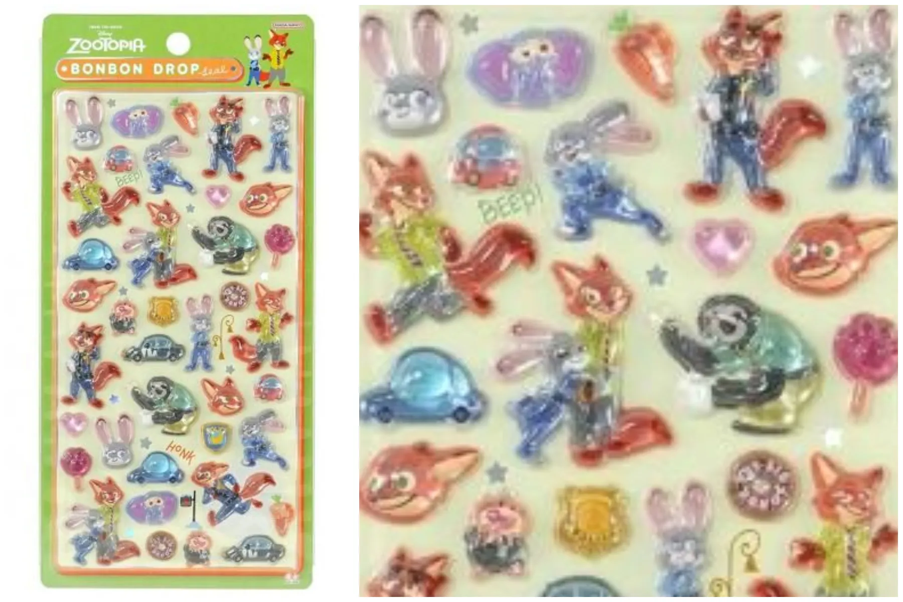 【ボンボンドロップシール】ディズニー第2弾「ズートピア」¥550(税込)