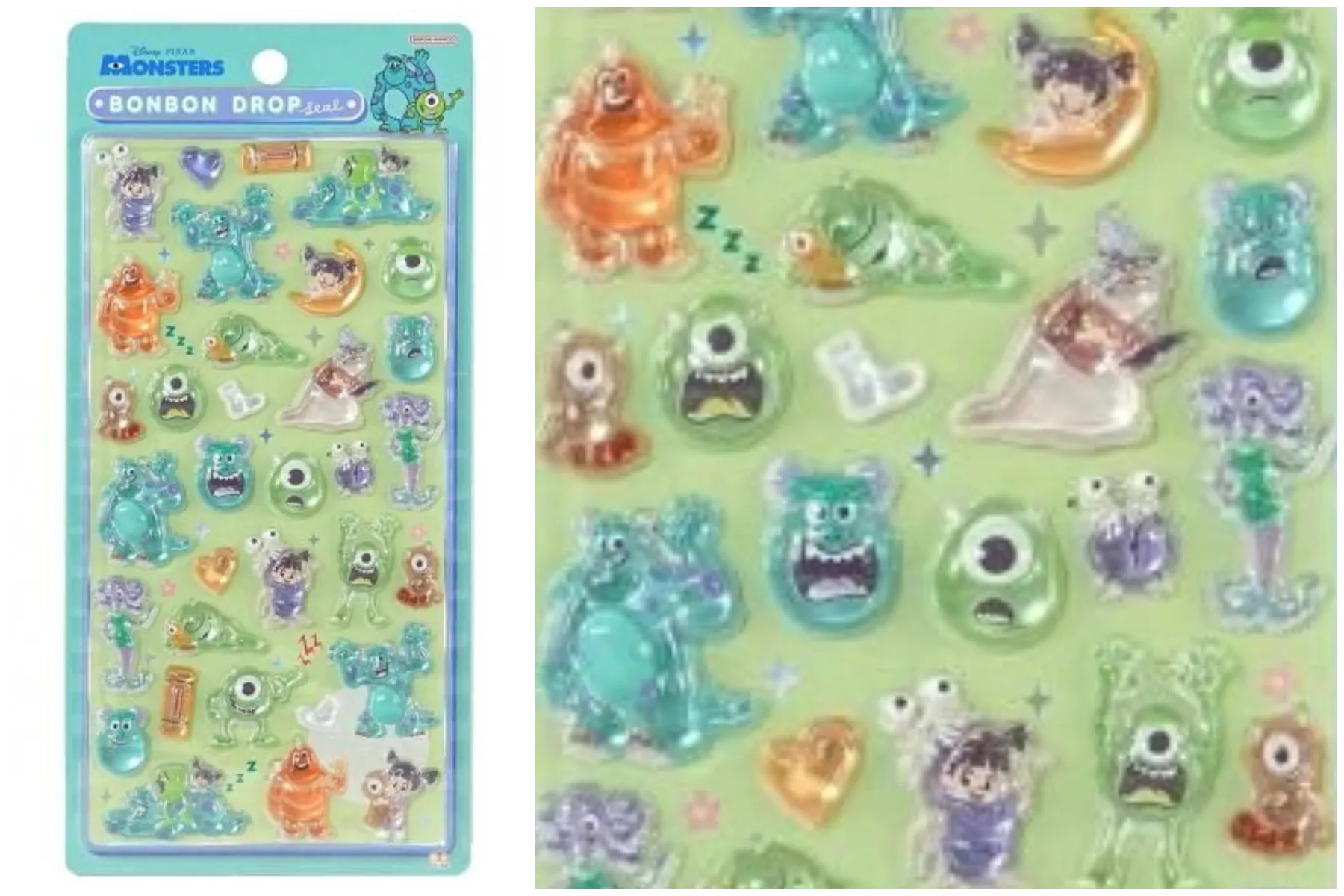 【ボンボンドロップシール】ディズニー第2弾「モンスターズ・インク」¥550(税込)