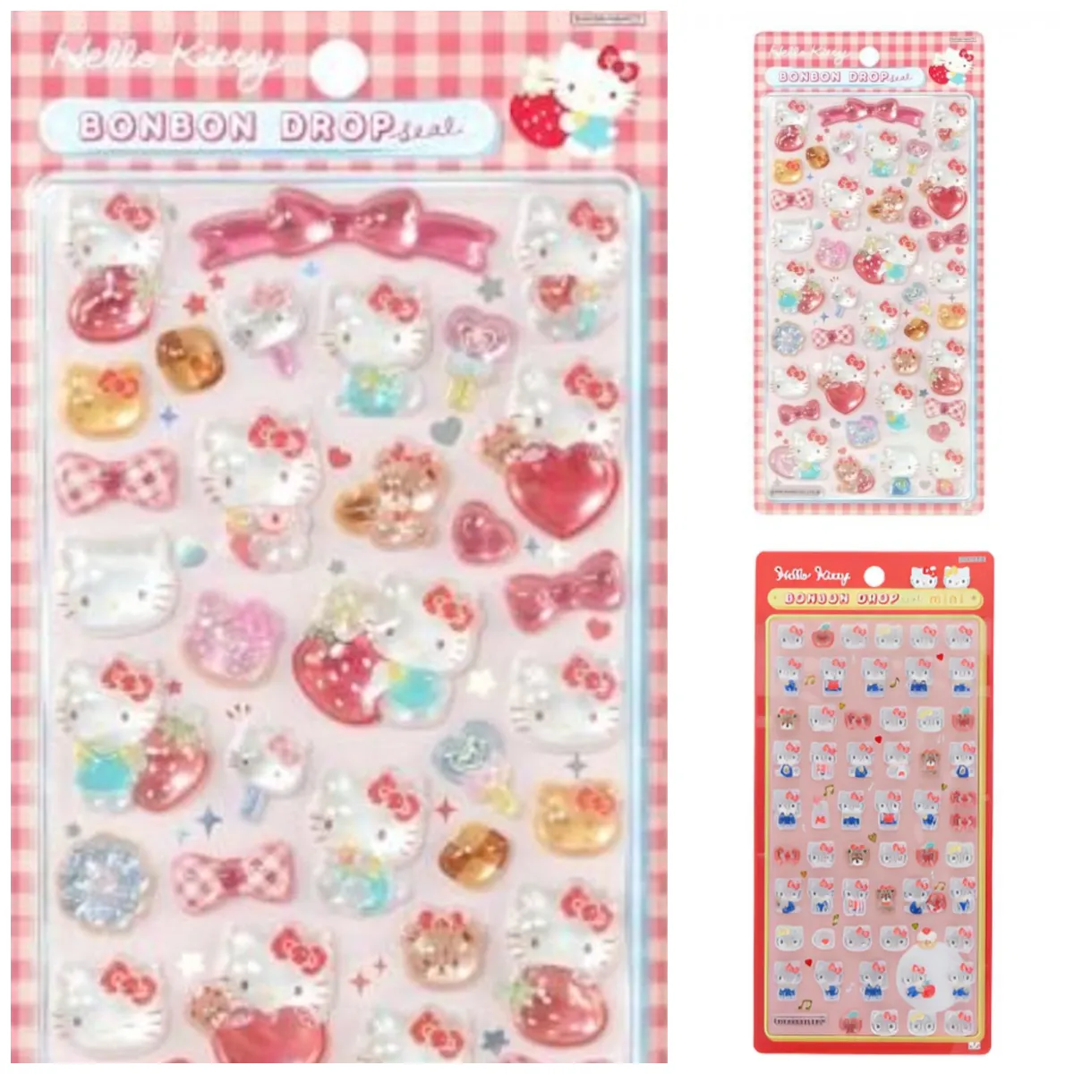 【ボンボンドロップシール】サンリオ第2弾「ハローキティ 赤」サンリオミニ「ハローキティ レッド」