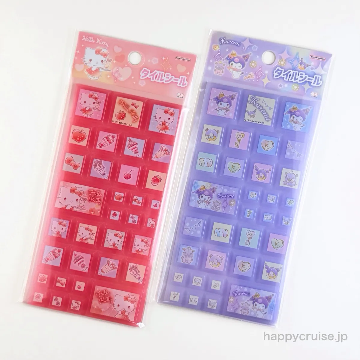 【サンリオ タイルシール】ゆめかわなハローキティ・クロミの2種類がめっちゃ可愛い♡