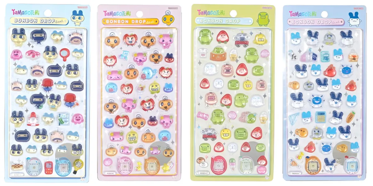 【ボンボンドロップシール】たまごっち（まめっち・めめっち・くちぱっち・みみっち）全4種類