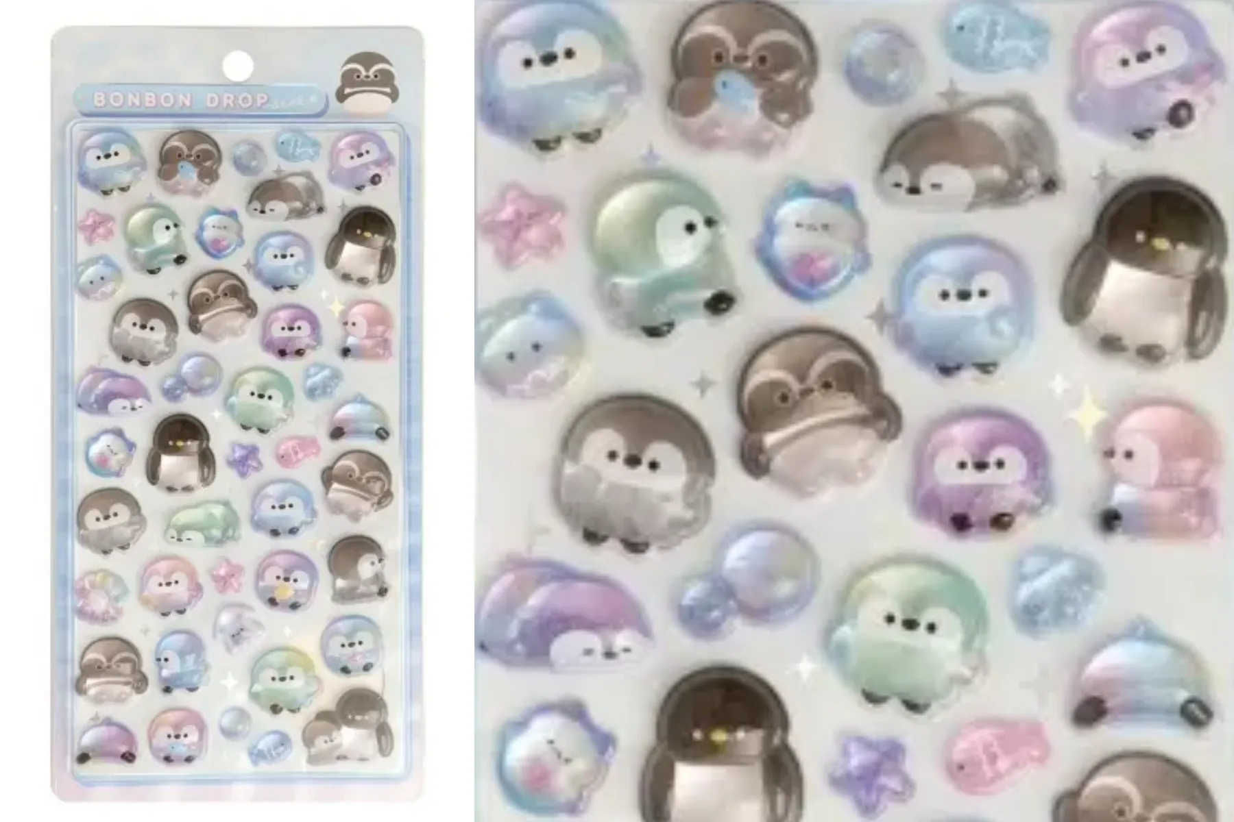 【ボンボンドロップシール】 海のいきものたち(ペンギン)94684