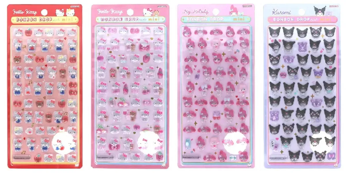 【キディランド新宿店】ボンボンドロップシール「サンリオミニ（4種類）」抽選販売