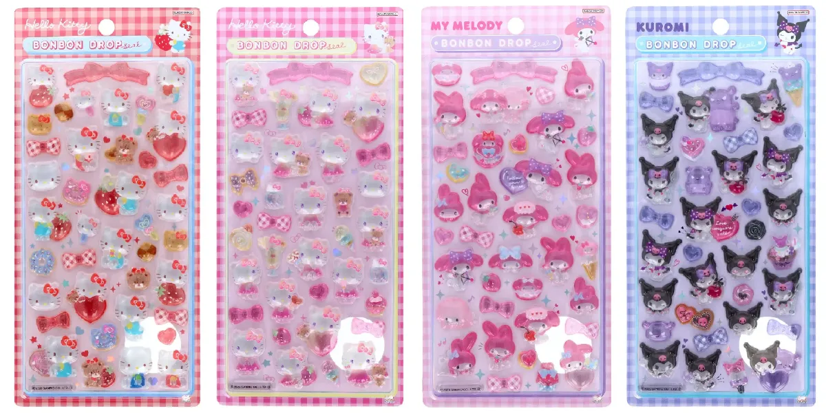 【キデイランド新宿店】ボンボンドロップシール「サンリオ第2弾(4種)」抽選販売！3/16(月)～3/22(日)購入整理券！抽選エントリースタート！