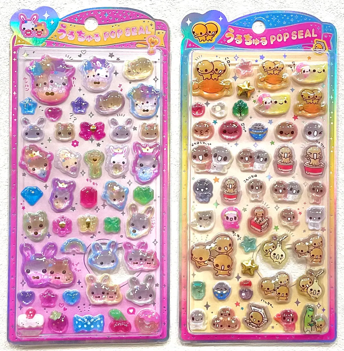 【キディランド】平成キャラ なっとうちゃん フワフワらびちゃん うるちゅるポップシール抽選販売