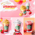 【スタバ新作】春のご褒美に♡ストロベリー×シュークリームの新作フラペが可愛すぎ！人気いちごフラペも復活♡