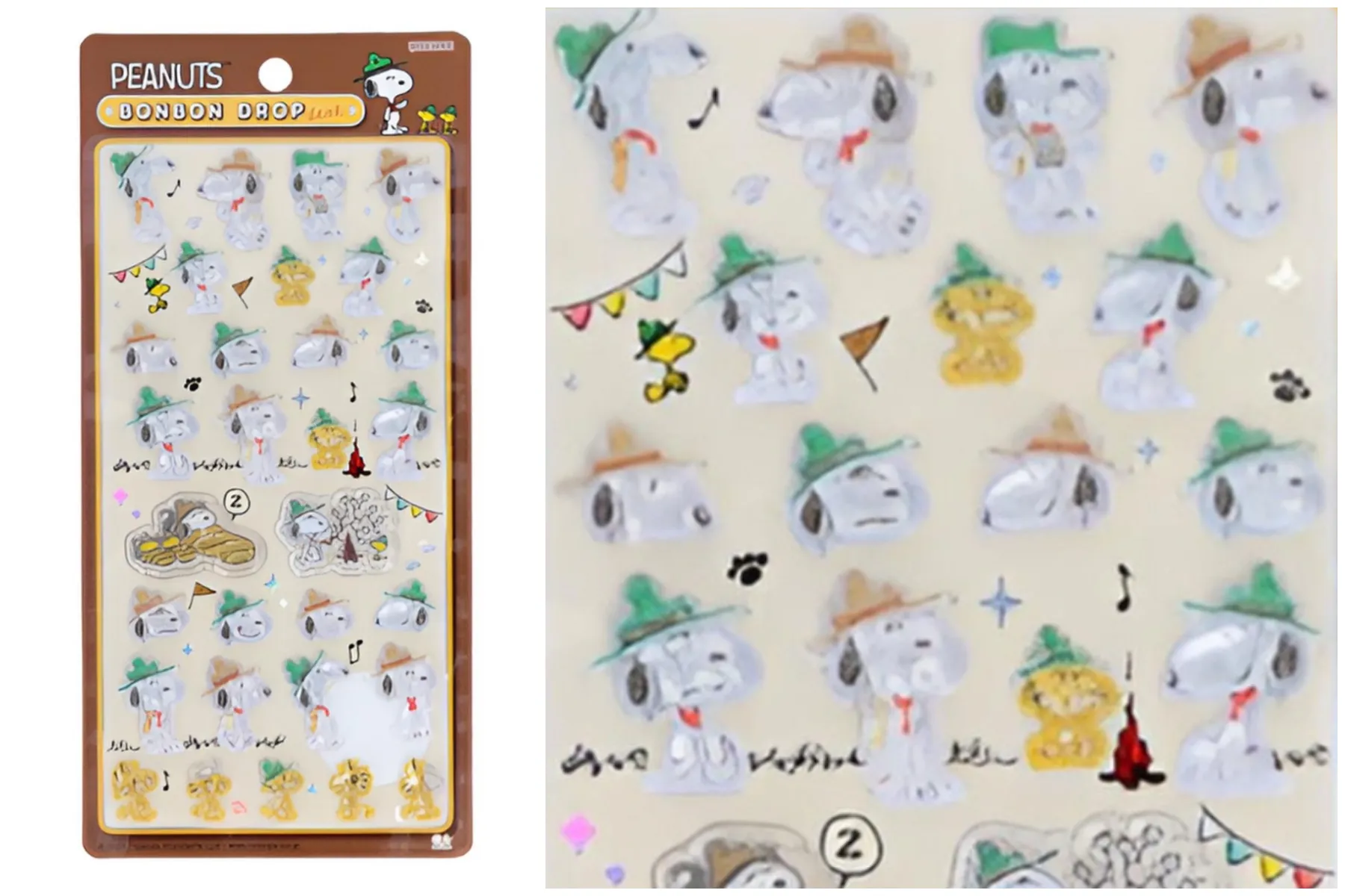【ボンボンドロップシール】スヌーピー第2弾「ビーグル・スカウト」ブラウン