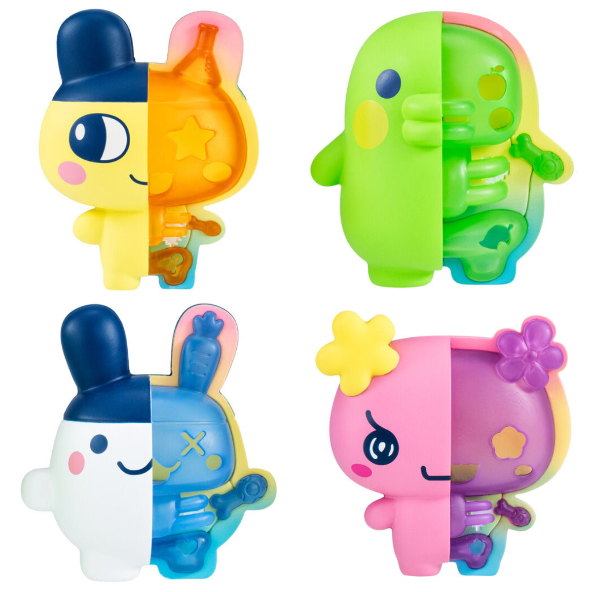 【たまごっち】新作ガシャポン「すきゃらとん」まめっちたちが半身スケルトンに！骨までキュートな新感覚フィギュアが4月第3週より新登場！