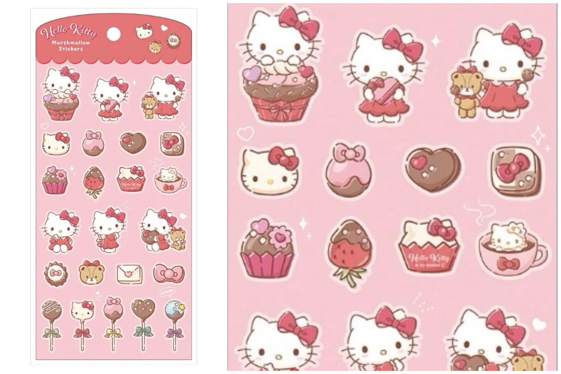 サンリオ マシュマロステッカーズ (チョコ/ハローキティ)立体シール